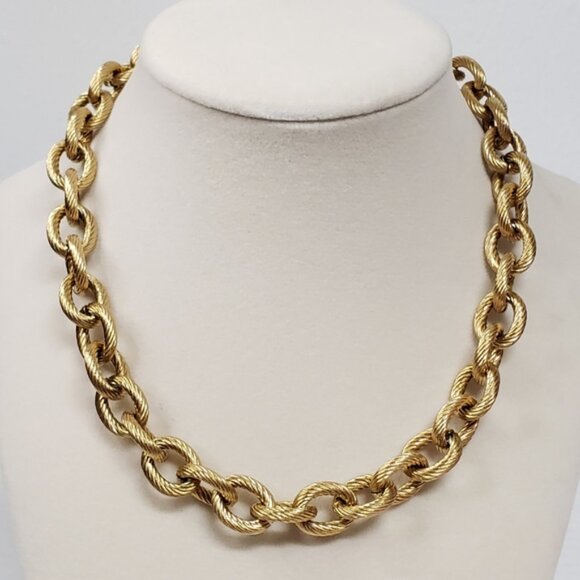 Louis Vuitton Lock & Key Gold with Unbranded CubanGeometry Stainless Steel Chain - Picture 7 of 10